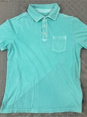 Vineyard Vines Boys Youth Cotton Polo in Aqua Turquoise